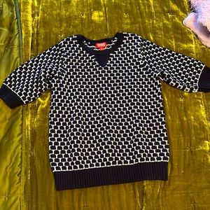 Black and white patterned sweater